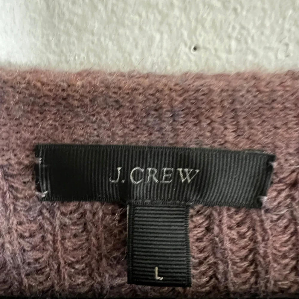 J. Crew Sweater Women's Large Brown Wool Boatneck Oversized Cozy